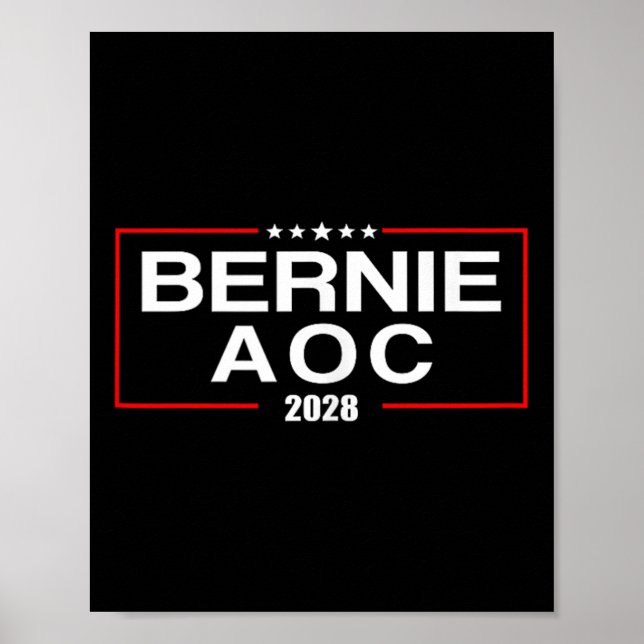 Poster Bernie Aoc 2028 Bernie Sanders Alexandria Cortez P (Frente)