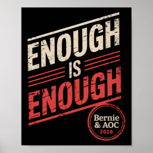 Poster Bernie Sanders E Aoc 2028 Para A Campanha Presiden