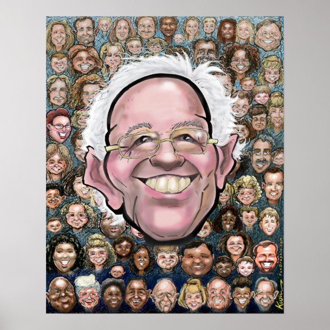 Póster Bernie Sanders e as Pessoas (Frente)