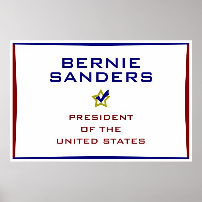 Poster Bernie Sanders Presidente EUA V2 (Frente)