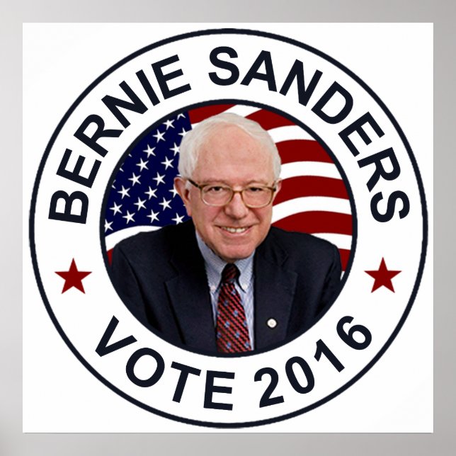 Póster Bernie Sanders US Flag (Frente)