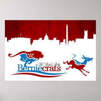 Poster Berniecrats - DNC em fuga!