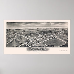Poster Bernville, PA Panorâmica - 1898