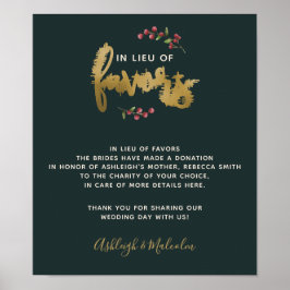 Poster Berries De Aquarela Em Vez De Sinal De Casamento F