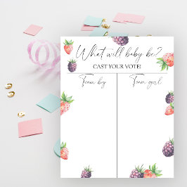 Poster Berries Gender revela o gráfico Boy ou Girl