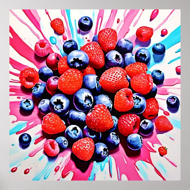 Poster Berry Blast: Fruta Diversão (Frente)