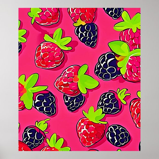 Poster Berry Patch: Design doce (Frente)