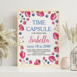 Poster Berry Sweet Birthday - Sinal de Cápsula