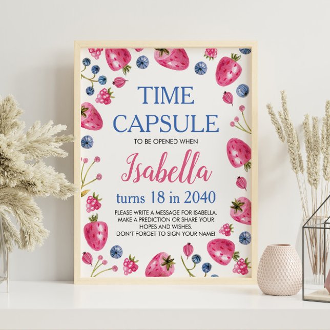 Poster Berry Sweet Birthday - Sinal de Cápsula (Criador carregado)