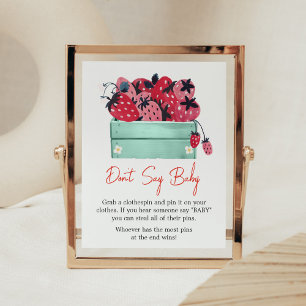 Poster Berry Sweet Chá de fraldas Don't say Baby