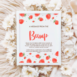 Poster Berry Sweet Chá de fraldas Message From The Bump S