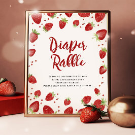 Poster Berry Sweet - Fralda Raffle - Sinal de Chá de fral