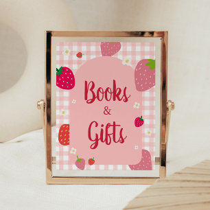 Poster Berry Sweet Gingham Strawberry Books e presentes