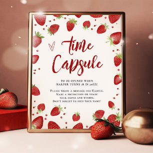 Poster Berry Sweet Time Capule Mesa Sinal Chá de fraldas