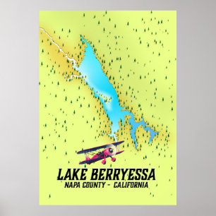 Poster berryessa Napa County do lago, Califórnia