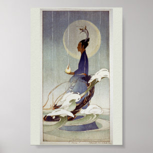 Poster Bertha Boynton Lum - Ásia - c1920 - Cor do recorte