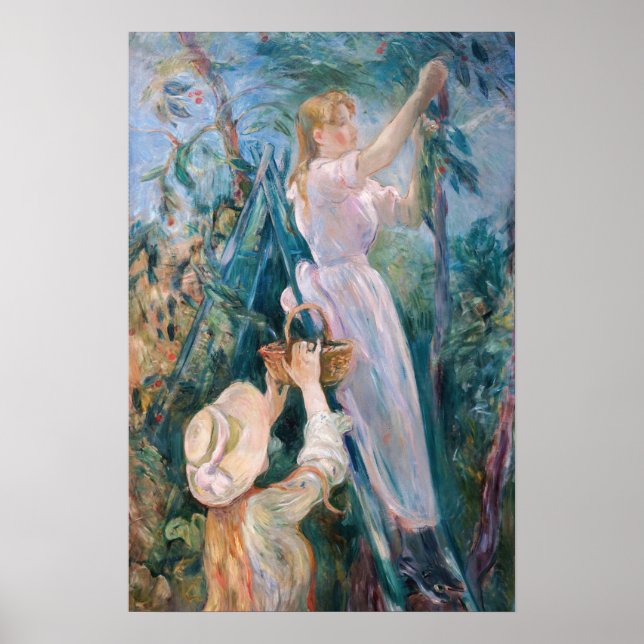 Poster Berthe Morisot - A Colhedora de Cerejas (Frente)