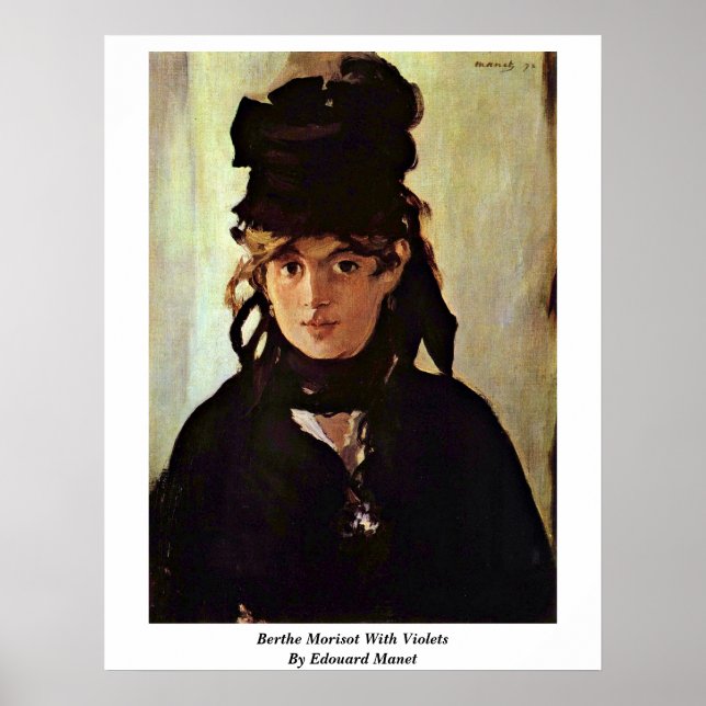 Poster Berthe Morisot Com Violetas Por Edouard Manet (Frente)