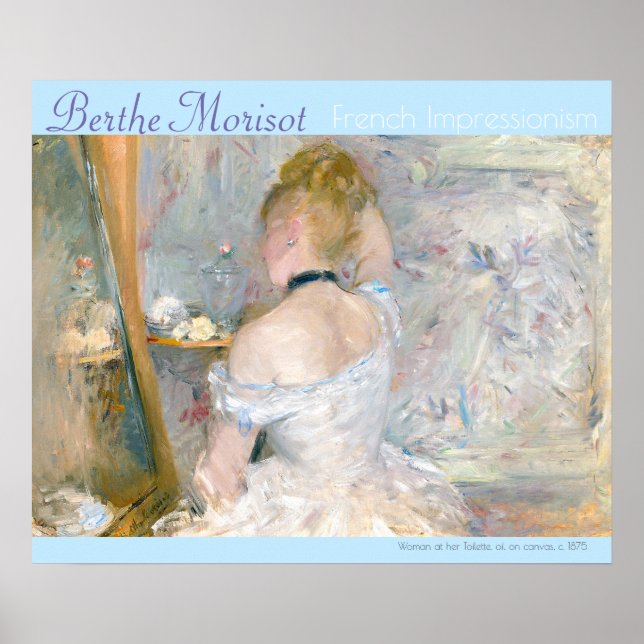 Poster Berthe Morisot French Impressionism Woman Toilette (Frente)