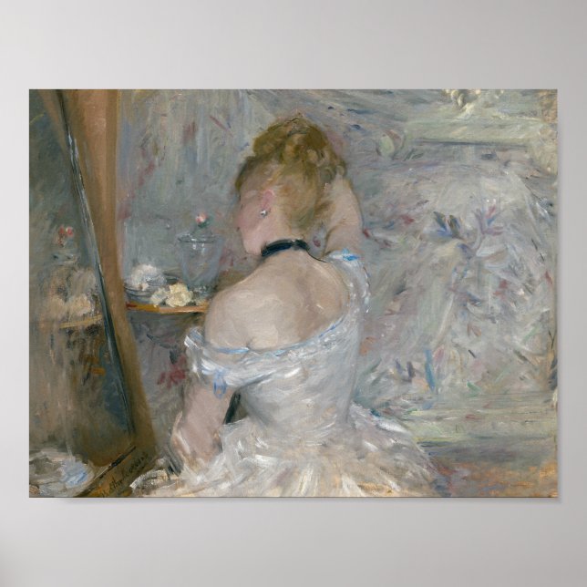 Poster Berthe Morisot - Mulher na sua Toilette (Frente)