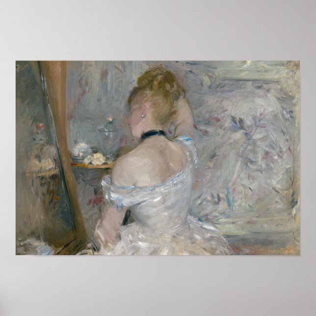 Poster Berthe Morisot - Mulher na sua Toilette (Frente)