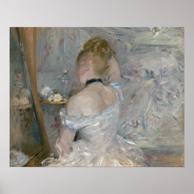 Poster Berthe Morisot - Mulher na sua Toilette (Frente)