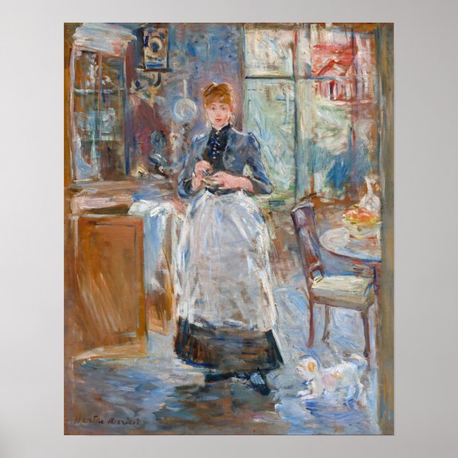 Poster Berthe Morisot - Na Sala de Jantar (Frente)