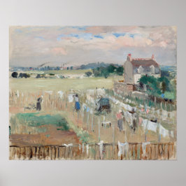 Poster Berthe Morisot - Pendurando a Roupa para Secar