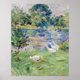 Poster Berthe Morisot - Rapariga num Barco com Gansos