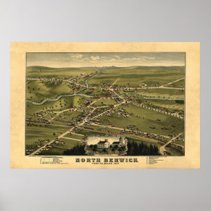 Poster Berwick norte MIM opinião panorâmico 1877 de