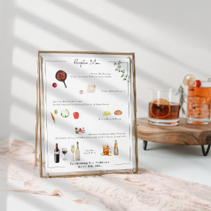 Poster Bespoke Ilustrado Menu Casamento