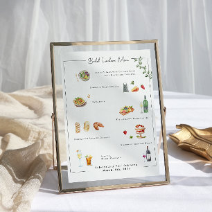 Poster Bespoke Ilustrado   Menu Casamento