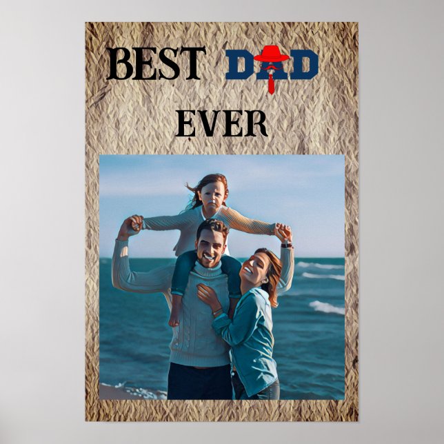 Poster Best dad ever cute photo (Frente)