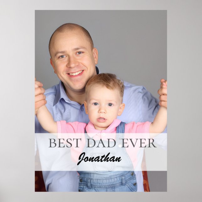 Poster Best Dad Ever Name Quote Family Design (Frente)