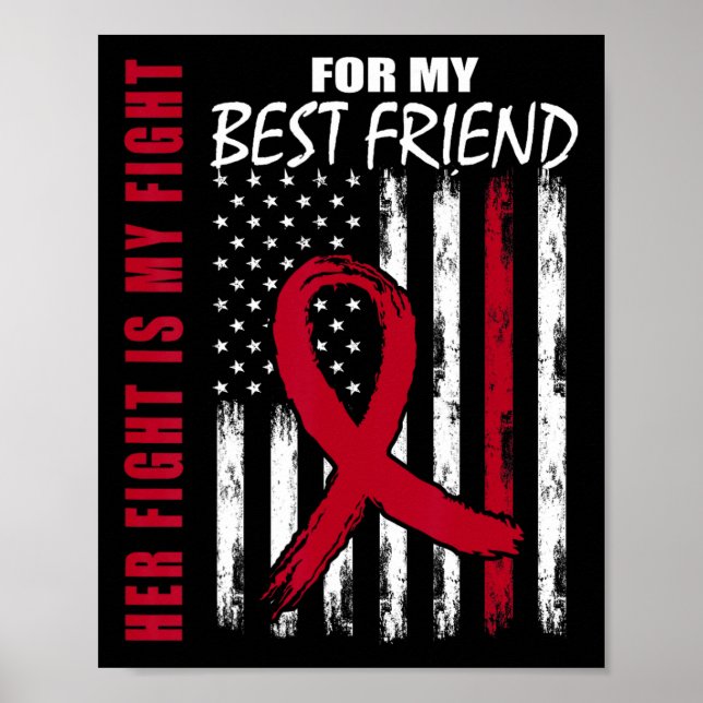 Poster Best Friend Multiple Myeloma Awareness American Fl (Frente)