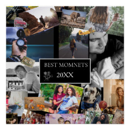 Póster Best Moments  New Year Photo Collage 