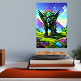 Poster Besta fantasia na floresta fantasia | AI Art Poste