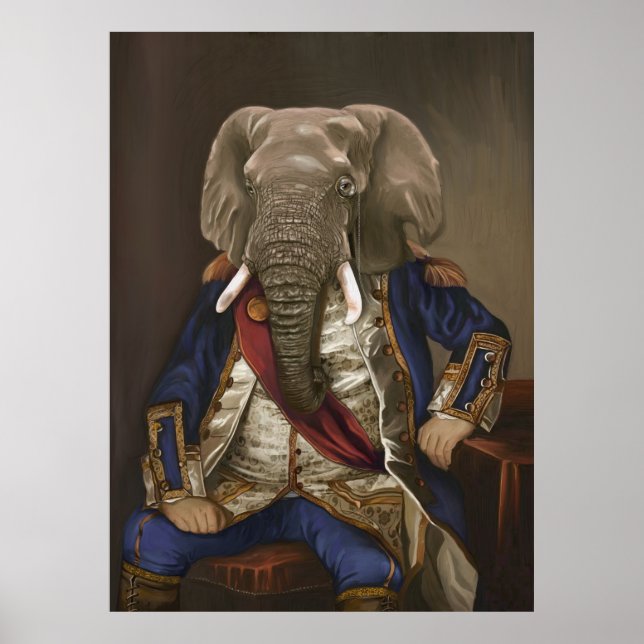 Poster Bestas Nobres - Elefante Dandy (Frente)