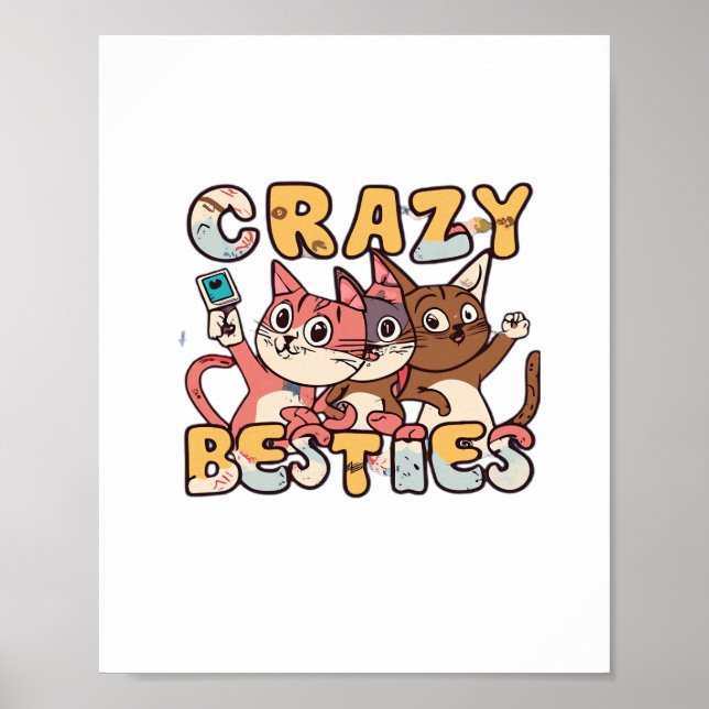 Poster Besties Loucas Tomando Engraçado Selifa Trabalho B (Frente)