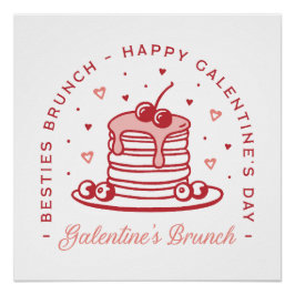 Póster Bestinhas do Dia de Galentine brunch coquette prep