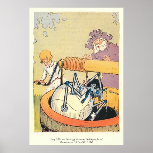 Póster Besty Bobbin e The Shaggy Man salvam Tik-Tok (Frente)