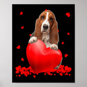 Poster "Bet Hound Dog Heart Dia de os namorados Men Wome"