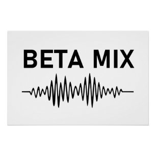 Póster Beta Mix - Forma de onda de áudio