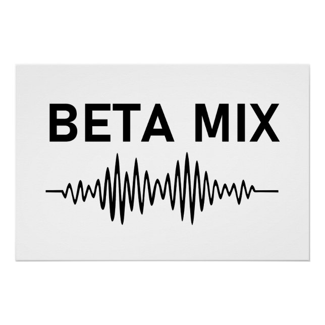 Póster Beta Mix - Forma de onda de áudio (Frente)