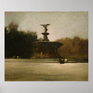 Poster Bethesda Fountain por George Bellows (1905)