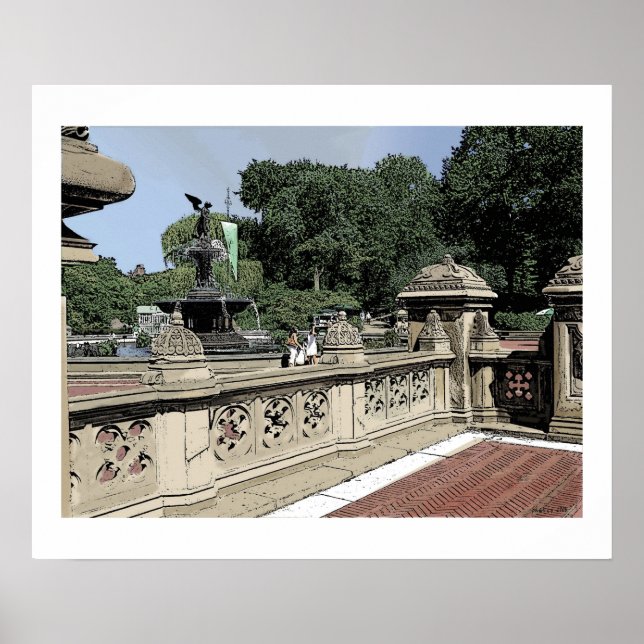 POSTER BETHESDA FOUNTAIN SUMMER CENTRAL PARK (Frente)