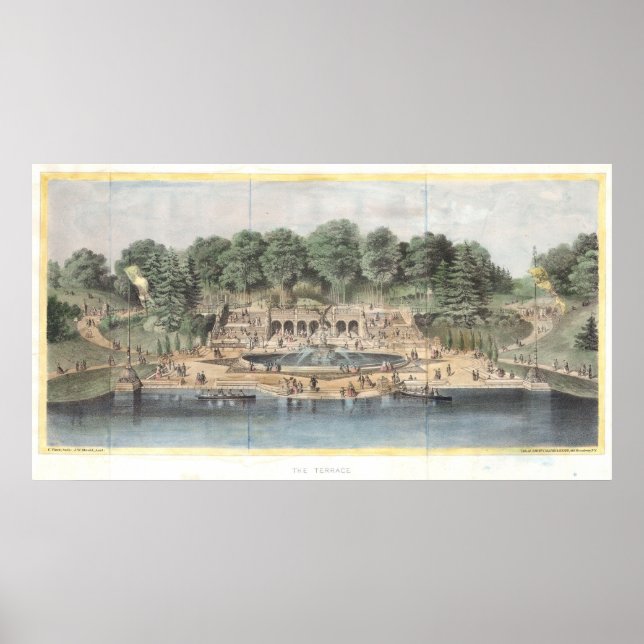 Póster Bethesda Terrace Central Park Vintage Trabalho de  (Frente)