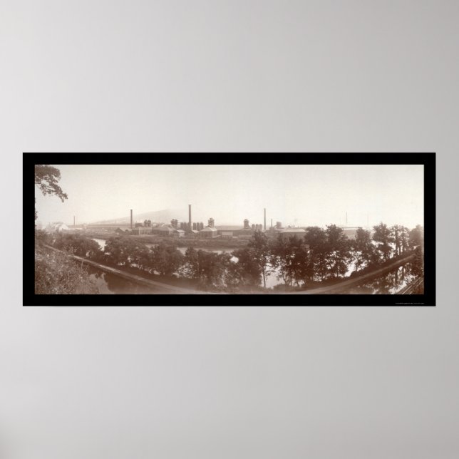 Póster Bethlehem Steel Works Foto 1896 (Frente)