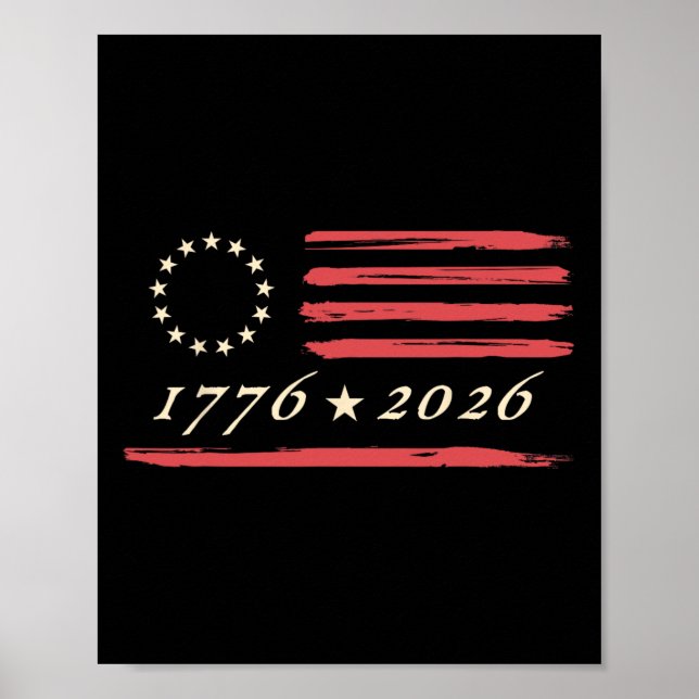 Poster Betsy Ross American Flag 4 De Julho Di (Frente)