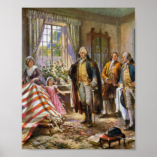 Poster Betsy Ross Mostra George Washington Flag